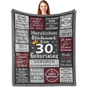 Manta de Franela con Frases de Cumpleaños, Manta Ligera y Transpirable para Cama, Sofá, con Impresión Personalizada - Product Image 5