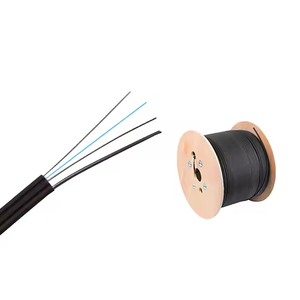 Câble <span class=keywords><strong>de</strong></span> descente en <span class=keywords><strong>fibre</strong></span> <span class=keywords><strong>optique</strong></span> FTTH GJYXCH pour extérieur et intérieur, 1 à 4 fibres, avec fil <span class=keywords><strong>de</strong></span> messager en acier, G652D, gaine LSZH/PVC, <span class=keywords><strong>conducteur</strong></span> solide, bois - Product Image 1