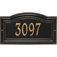 Plaques d'immatriculation de porte en laiton en métal 3d de haute qualité et lettres numéro d'or pour lettres de maison numéros de maison