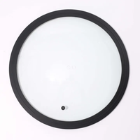 Couvercle en verre trempé avec poignée tactile en silicone, résistant à la chaleur, compatible four, écologique, de haute qualité, antiadhésif pour casseroles et poêles