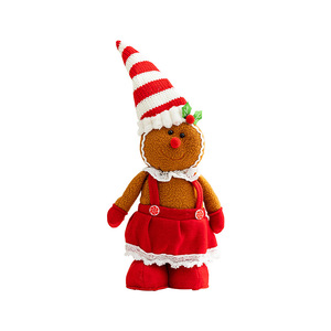Christmas Retro Telescopic Gingerbread Man Doll Cute <b>Plush</b> Doll Couple Gifts Christmas Tree Ornaments. - Product Image 5