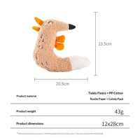 Nouvelle poupée en peluche douce pour animaux de compagnie, jouet de compagnie amusant et divertissant pour chat, qui émet des sons lorsqu'il est mâché, pour soulager l'ennui des chiots.