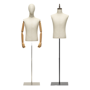 Manichino Maschile Regolabile a Mezzo Busto, Espositore per Abiti da <span class=keywords><strong>Uomo</strong></span> per Vetrine di Negozi - Product Image 6