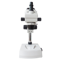 SZM45-T1 Stereo Zoom Trinocular Microscope with Upper and Lower Light Sources Magnification 7-45x