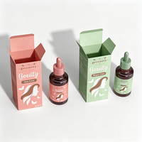 Boîte d'emballage personnalisée en papier d'art avec dorure argentée pour huiles parfumées, idéale pour les kits d'aromathérapie haut de gamme et de bien-être personnel