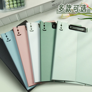 Portapapeles plegable vertical A4, tablero de escritura de plástico para estudiantes, notas de reuniones y exámenes, con una sola pinza, 310x233mm - Product Image 4