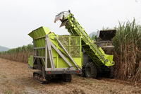 Moissonneuse à canne à sucre de marque chinoise de premier plan, 140 kW, 8,8 tonnes, AC60B, vente chaude, adaptée aux champs désherbés, prix d'usine