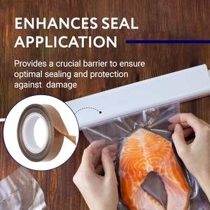 Ruban en tissu Tefloon ruban PTFE ruban adhésif en fibre de verre enduit de PTFE pour <span class=keywords><strong>machine</strong></span> à sceller <span class=keywords><strong>sous</strong></span> <span class=keywords><strong>vide</strong></span> compatible avec FoodSaver - Product Image 6