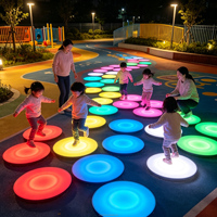 Piste de danse LED portable 16RGB avec capteur de mouvement, étanche, ronde, pour scène, parc, club, bar, soirée, boîte de nuit, décorations de mariage