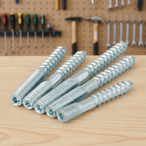 <b>Double</b> <b>End</b> Thread Dowel <b>Screw</b> M8 Coarse Thread Steel Zinc Plated Pan Head Self-Tapping Wood <b>Screws</b> - Product Image 5