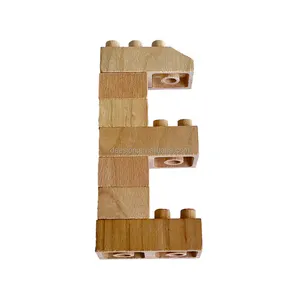 Kids toy - wooden art and craft bricks legooo recyclable - Safe material toy meets EN 71 and ASTM F 963 - wood legoo Alphabet E
