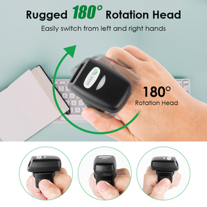 Escáner de código de barras FS03, miniescáner de anillo de dedo portátil, diente azul, 2D, Económico - Product Image 6