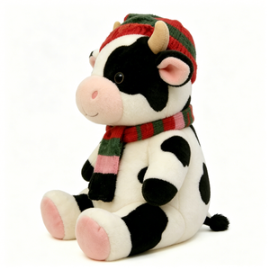 Personaliza un peluche de vaca, un animal de peluche de vaca, un peluche de vaca navideño - Product Image 2