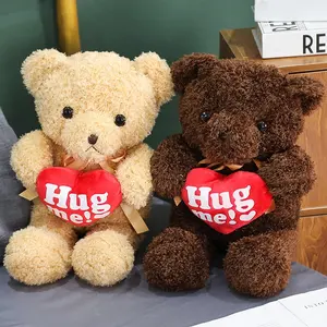 Búp Bê Nhồi Bông Gấu Ted Hình Trái Tim Tình Yêu Đồ Chơi Nhồi Bông Ôm Tôi Ngày Valentine