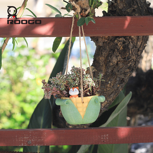 Maceta colgante con forma de maíz y <span class=keywords><strong>Mango</strong></span> Verde Roogo, maceta de escritorio funcional, decoraciones de pared - Product Image 3