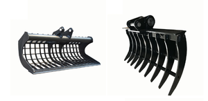 RIBETTER Râteau de déblaiement d'excavatrice robuste personnalisé pour machines de 20 à 30 tonnes Râteau de démolition multifonction 1 an - Product Image 4