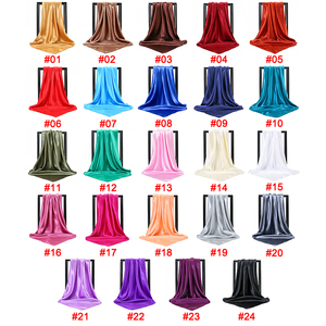 Nuevo Pañuelo de Satén para Mujer de Color Sólido Pañoleta Cuadrada de Seda Sintética para Azafata de Alta Gama Sencilla y Elegante Cinta para el Pelo - Product Image 5