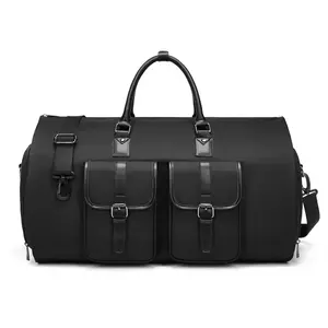 Customized Portable Travel Men Suit Carrier Weekender Tote Bag Convertible Garment Suit travel Duffel Bag
