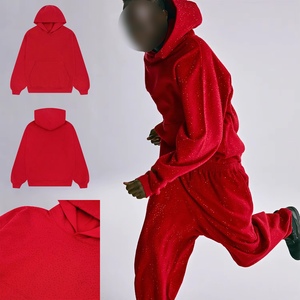 Conjunto de Sudadera con Capucha y Pantalones de Felpa de Algodón 3D de Gran Tamaño y Alta Calidad, Estampado Geométrico Unisex, Ecológico y Transpirable - Product Image 3
