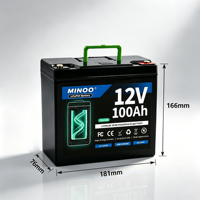 Pack de batteries LiFePO4 12V 100Ah, fabriqué avec des cellules de batterie lithium-ion de qualité A pour le stockage d'énergie solaire hors réseau