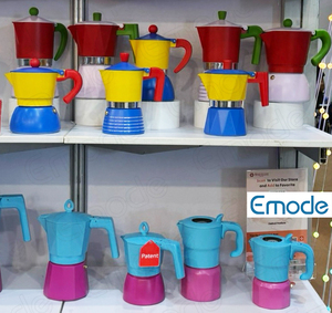 Thiết kế độc đáo hình dạng kim cương của nhãn hiệu Stovetop Espresso cà phê <span class=keywords><strong>Maker</strong></span> 3/6 ly, kim loại nhôm Moka nồi cafetera cho thị trường Châu Âu - Product Image 6