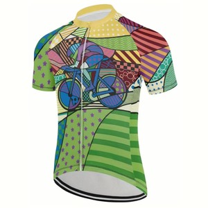 Maillot de cyclisme Zede à col montant, motif dessin animé, durable, léger, respirant, séchage rapide, pour événements de cyclisme sur route et VTT - Product Image 1