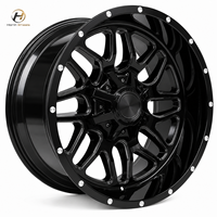 Jantes en aluminium forgé 6061-T6 noires brillantes de 18 à 24 pouces, jantes tout-terrain robustes pour G-Wagon Land Rover Ford F-150