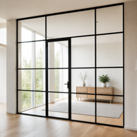 Panneaux de cloison en verre sur mesure, style français, isolation acoustique, verre feuilleté de sécurité, profilé en aluminium, bureau moderne