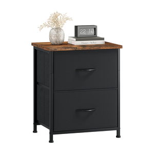 <span class=keywords><strong>Commode</strong></span> classique à <span class=keywords><strong>5</strong></span> <span class=keywords><strong>tiroirs</strong></span> en bois avec rangement en tissu pour placard de chambre ou entrée - Product Image 4