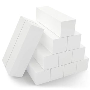 Bloque de pulidor de uñas blanco de cuatro lados 80/100/120/150/180/240 Grano de larga duración Bloque de pulido de lijado de uñas de cuatro vías - Product Image 1
