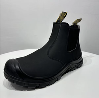 Bottes de sécurité en cuir imperméables et respirantes avec embout en acier, antidérapantes, montantes, pour l'hiver