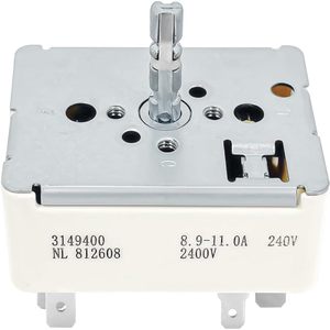 Repuestos de interruptor de control infinito para quemador de estufa, reemplaza a los números 3149400, 311846, 311858, 3148954, 311859 - Product Image 1