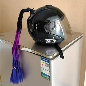 12 Piezas de Trenzas Pequeñas para Casco de Motocicleta, <span class=keywords><strong>Coletas</strong></span>, Trenzas <span class=keywords><strong>con</strong></span> Ventosa de Alta Calidad para Casco - Product Image 5