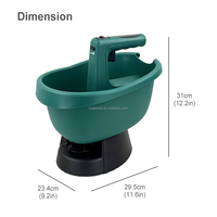 Épandeur d'engrais électrique portatif à batterie 3L, semoir de jardin avec largeur de distribution réglable