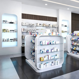 Modern Minimalist Luxury Pharmacy Store Fixtures | Custom Wooden & Glass Shelving, <b>LED</b> <b>Lighting</b> & Turnkey Drugstore Design - Product Image 3