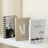 Accessoires de décoration de bureau et de maison, livres décoratifs de luxe factices imprimés, personnalisables