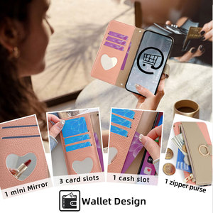 Funda de Lujo <span class=keywords><strong>para</strong></span> Teléfono Móvil con Correa Cruzada de Cuero <span class=keywords><strong>para</strong></span> <span class=keywords><strong>Mujer</strong></span>, Compatible con <span class=keywords><strong>iPhone</strong></span> 17, 16e, 16, 15 Pro, 14, 13, 12, 11, X, XS, 7, 8, 6, 6s Plus - Product Image 4