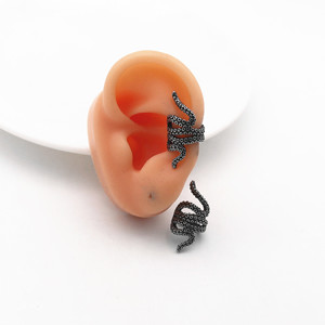 Pendientes de tentáculo de pulpo yunnique, plata tibetana, forma de animal, diseño geométrico, joyería de moda para hombres y mujeres - Product Image 4