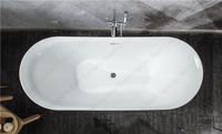 Adyce — baignoire longue en résine à Surface unie, Double pantoufles, modèle moderne, hôtel, Design moderne, 1500