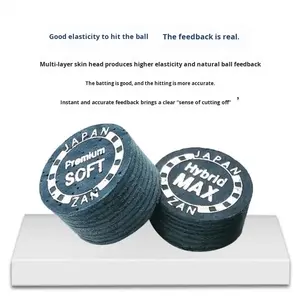 Ujung Tongkat Biliar Berkualitas Tinggi Buatan China 14mm Ukuran <span class=keywords><strong>M</strong></span> - Konstruksi Kulit Babi Murni 8 Lapis untuk Profesional - Product Image 2