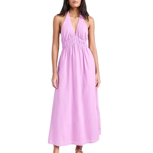 Personalizado de moda vestido de las mujeres Niñas Poliéster Gasa Algodón Spandex Volver Elástico Personalizado de moda Casual al por mayor - Product Image 1