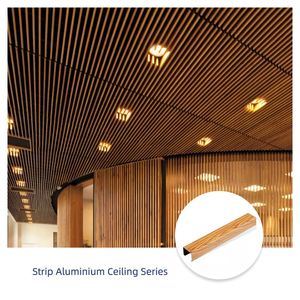 <span class=keywords><strong>Prima</strong></span> Tube profilé carré en aluminium Revêtement de film de décoration d'intérieur Carré en aluminium incurvé en grain de bois roulé - Product Image 1