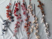 Groothandel Kunstmatige Bloemen met Gebrande Randen van Gemengde Stoffen voor Decoratie