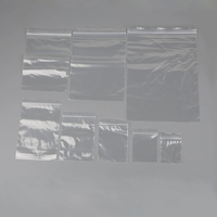 Sacs Ziplock refermables transparents en plastique LDPE OPP de qualité alimentaire, à fermeture auto-adhésive, en stock usine, en vente