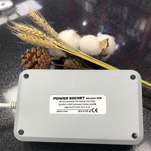 Dalgalanma koruyucusu Mini duvara monte güç kablosu masaüstü uzatma prizi kurşun evrensel güç şeridi 6 Port USB şarj aleti İngiltere AC çıkışı - Product Image 6