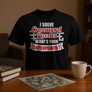 Soluciono acertijos de crucigramas ¿Cuál es tu superpoder? Camiseta - Product Image 3