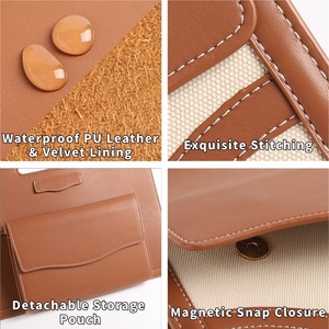 Bán Buôn Tùy Chỉnh Nhung PU Da 13 <span class=keywords><strong>14</strong></span> 15 15.6 <span class=keywords><strong>Inch</strong></span> Máy Tính Túi Xách Tote Túi Máy Tính Bảng Máy Tính Xách Tay Túi Thuận Tiện Cho Văn Phòng - Product Image 3