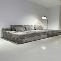 Canapé de sol modulaire Cloud Couc à assise extra profonde, faible MOQ, emballé sous vide pour l'expédition internationale