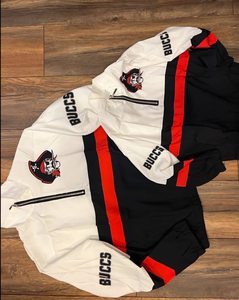เสื้อกันลมแบบกำหนดเอง ลายทางโลโก้แม่ลูก สีน้ำเงิน แขนยาว ซิป ¼ ตัว ไซส์ S-5XL, 2/3T-Youth XL - Product Image 3