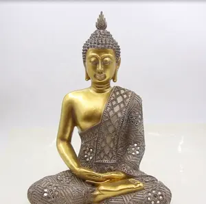 20s yeni Zen bahçe Buda heykel Fengshui oturma tanrılar Budda heykelcik reçine Buda heykeli ev ve ev dekor için Decor dekor